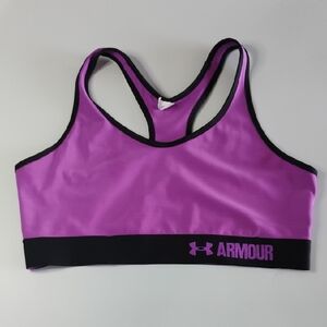 Under Armour Purple and Black Sports Bra Size L  Sporty Athleisure